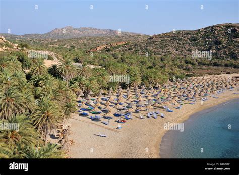 vai beach  early morning light lasithi crete island greece