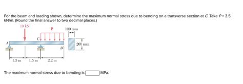 Solved For The Beam And Loading Shown Determine The Maximum Chegg