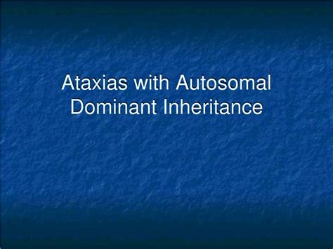 Ppt Genetics Of Ataxia Powerpoint Presentation Free Download Id