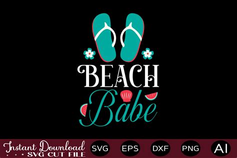 Beach Babe T Shirt Design Summer Beach Bundle SVG Beach Svg Bundle Summertime Funny Beach
