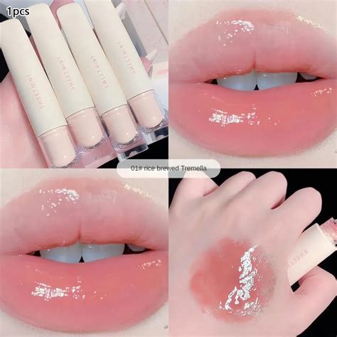 Peach Jam Lipgloss Korean Lipsticks Liquid Waterproof Lip Oil Moisturizer Lip Gloss Sheglam