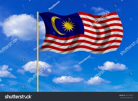 Malaysian National Official Flag Patriotic Symbol Stock Illustration ...