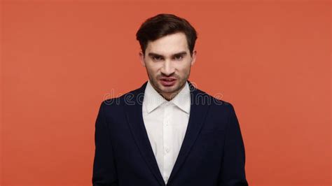 Crazy Mad Brunette Man Expressing Negative Emotions Stock Video Video Of Aggressive Sadness