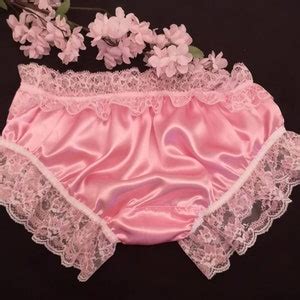 Baby Pink Bikini Panties Frilly Sissy Knickers Slippery Etsy