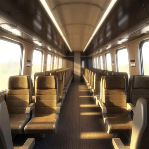 Premium AI Image | Interior of a passenger train selective focus