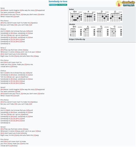 Chord Somebody To Love Tab Song Lyric Sheet Guitar Ukulele Chordsvip