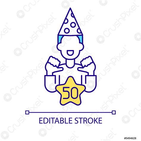 Birthday discount and freebies RGB color icon - stock vector 5494628