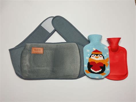 Grey Hot Water Bottle Waist Belt With Hot Water Bottle Cover Etsy