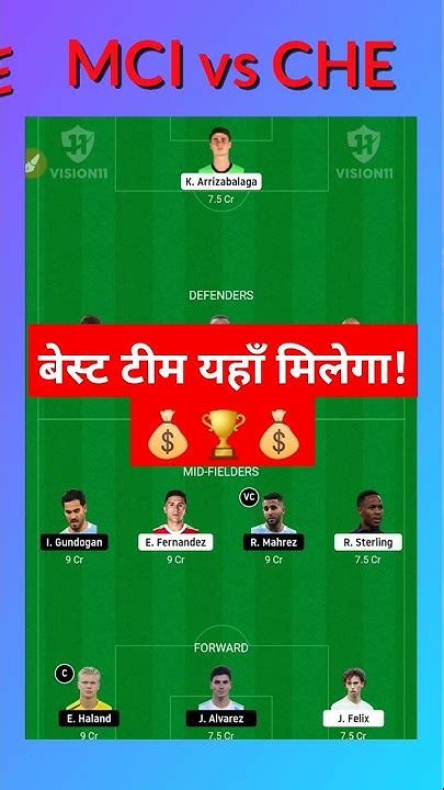 Mci Vs Che Dream11 Prediction Mci Vs Che Dream11 Prediction Today