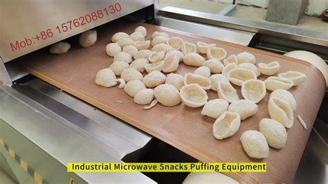 Tunnel Microwave Snacks Puffing Equipment Continuous Puffed Snacks