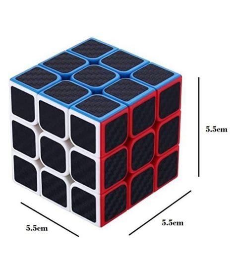 Montez High Speed Carbon Fiber Sticker 3x3 Neon Colors Magic Rubik Cube