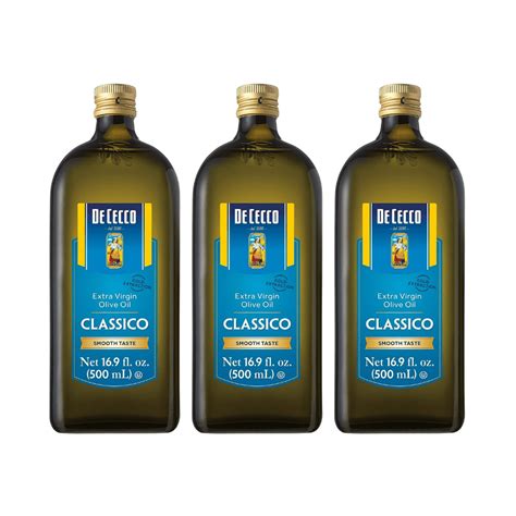 De Cecco Classic Extra Virgin Olive Oil, 16.9 Fl oz (Pack of 3 ...