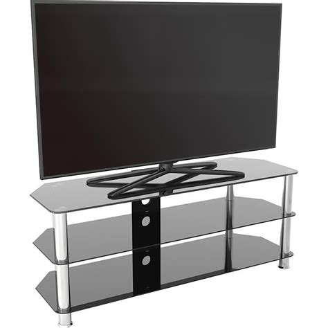 Avf Classic Chrome And Black Glass Corner Tv Unit Wilko