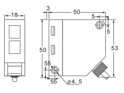 Retro Reflective Square Photoelectric Proximity Sensor Switch Dc Q