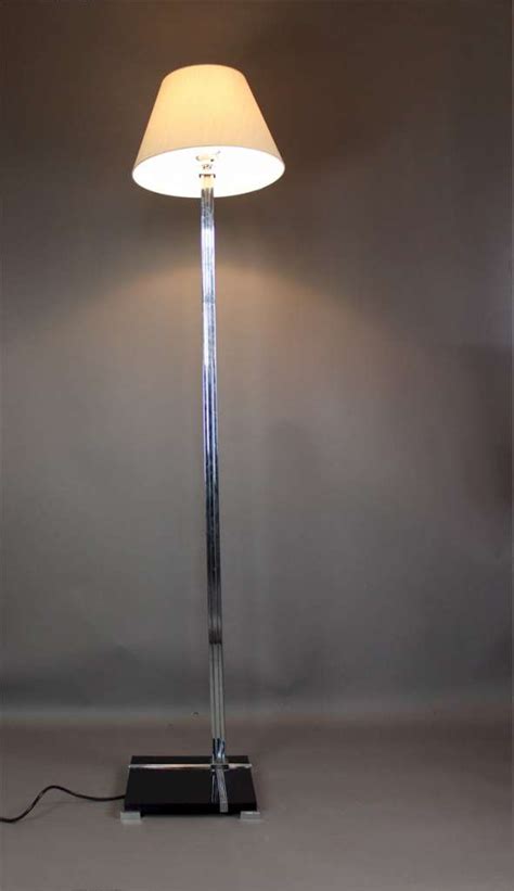 Art Deco floor lamp black lacquered and chrome | | Art Furniture