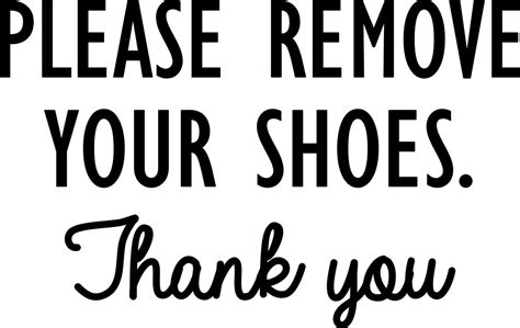 remove shoes sign printable