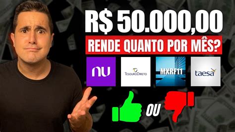 QUANTO RENDE POR MÊS R 50 MIL INVESTIDOS NA NUCONTA TESOURO SELIC