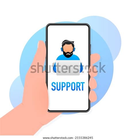 Customer Help Tech Support Cartoon Vector เวกเตอร์สต็อก ปลอดค่า
