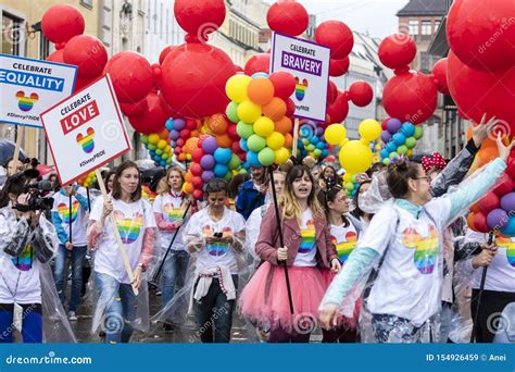 People With Balloons Attending The Gay Pride Parade Also Known As Christopher Street Day CSD In