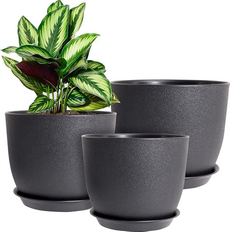 Amazon Wousiwer Plant Pots Inch Set Of Modern Decorative