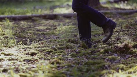Mysterious Naked Woman Is Swimming Underwater Floating In Dark Depth Slow Motion Shot Stock