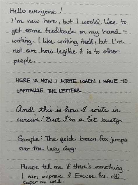 Is my handwriting easy to read? : r/Handwriting