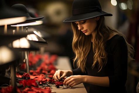 Premium Photo Tiltshift Photoshoot Beauty And Creative Of A Milliner