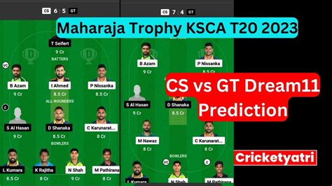 Cs Vs Gt Dream Prediction In Hindi Dream Team Fantasy Cricket