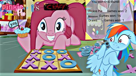 Pinkie Pie Tic Tac Toe - (Pink Tac Toe) Pinkie Pie is Crazy🌸 ️‍🔥🖤(My Little Pony Gameplay Pink ...