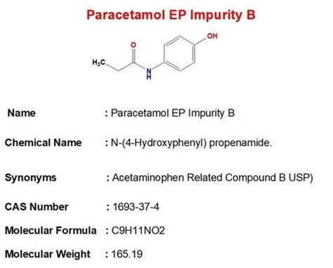 Paracetamol Ep Impurities Mg At Rs Mg In Hyderabad Id