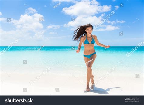 Happy Beach Summer Fun Asian Bikini Stock Photo 407055973 Shutterstock