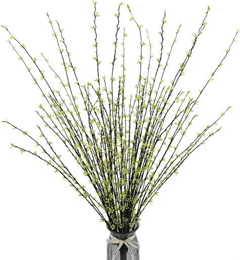 Amazon RXMORI Inch Artificial Pussy Willow Branches Set Of Green Branches Leaf