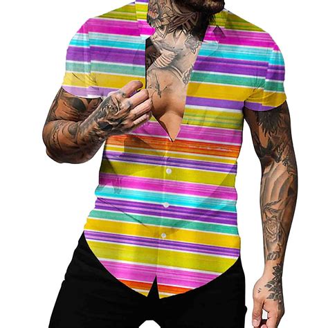 Pmuybhf Male Xxl Tie Dye Shirt Men July Th Men S Fashion Casual