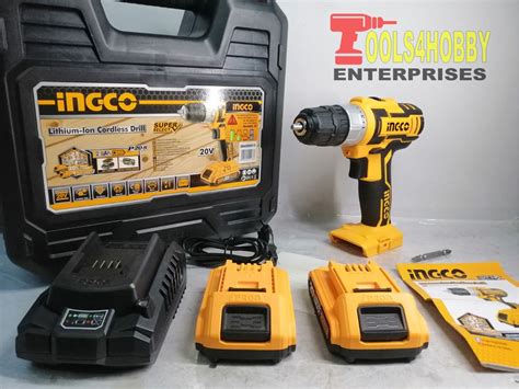 INGCO Cordless Li-Ion Impact Drill 20V BL Motor CIDLI20608 FREE T HA ...