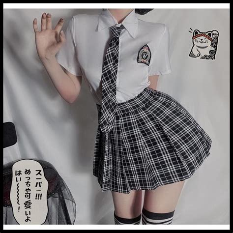 Set Cosplay Costume Student Jepang Uniform Lingerie Sexy Pelajar Dasi Lazada Indonesia