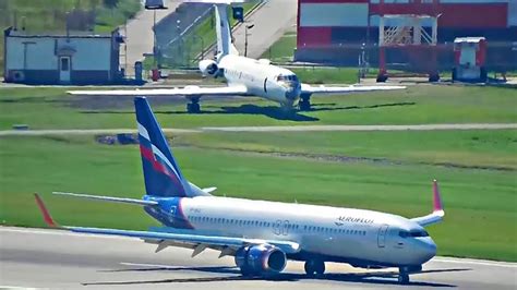 Боинг 737 - фантастический визуальный заход и посадка вручную. - YouTube