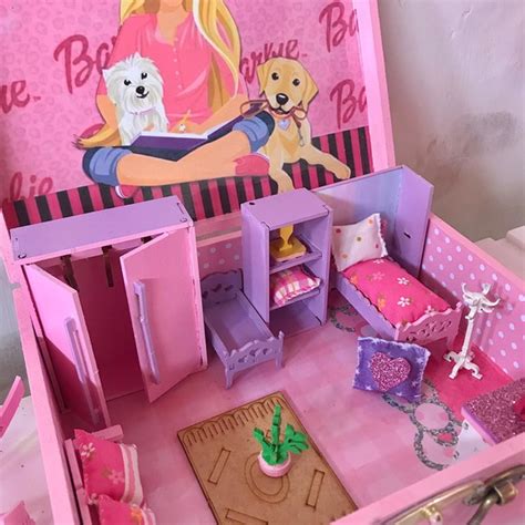 Maleta Em Mdf Casinha De Boneca Barbie Elo7 Produtos Especiais