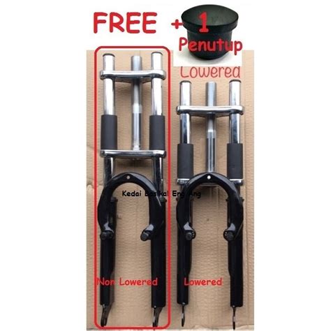 ready stock  double fork chrome  chrome warna colour