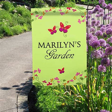 Personalized Garden Flags Floral Welcome