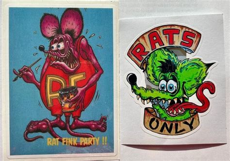 Pack Rat Rod Hot Rod Rat Fink Motorcycle Sticker Vintage Racing Guns Ebay
