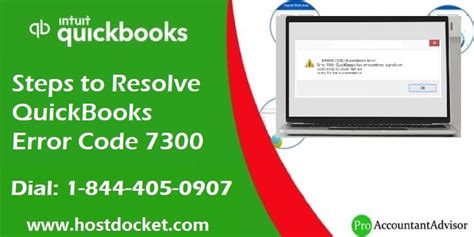 How To Resolve QuickBooks Error Code 7300