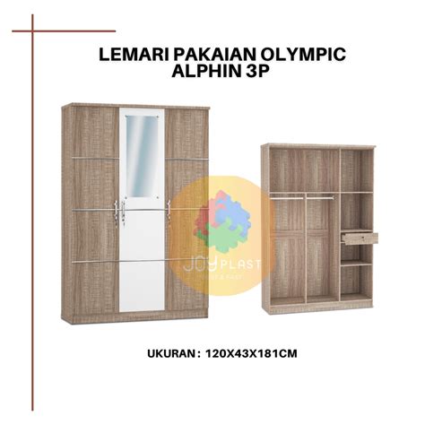 Jual Lemari Kaca Panel Kayu Alphin Gantungan Lipatan Olympic Alphin 2