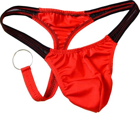 Amazon Himealavo Thong Men S Sexy Penis G String Briefs Gay Underwear Jockstrap Red