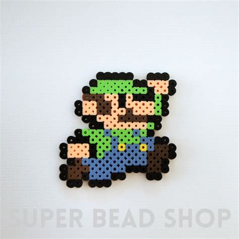 Super Mario Luigi Perler Pixel Art Etsy