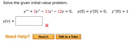 Solved Solve The Given Initial Value Problem X Y Y 2 Cheggcom Images