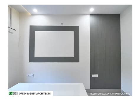 Minimal Home Office Backdrop Green And Grey Architects