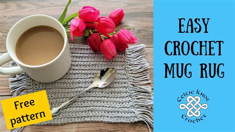 How To Crochet A Beginner Mug Rug Youtube