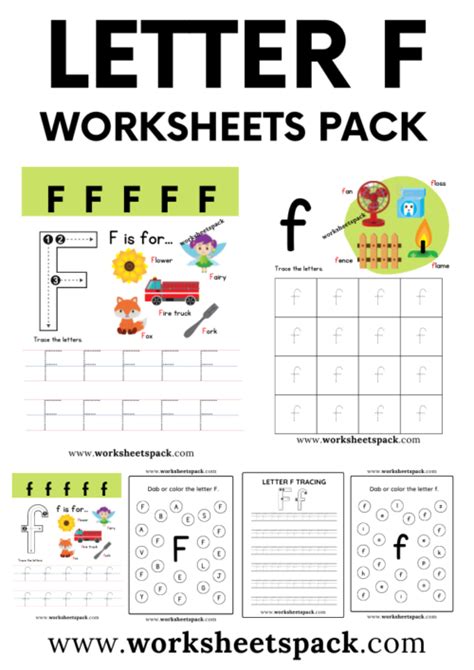 Free Letter F Printable Worksheets - worksheetspack