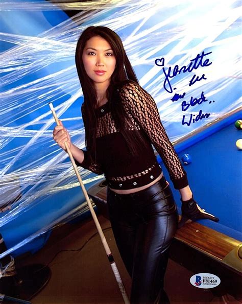 Jeanette Lee Signed Autographed 8x10 Black Widow” Pool Beckett Bas