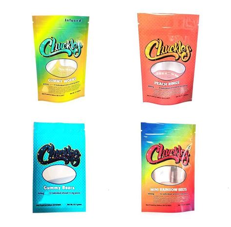 Wholesale Chuckles Edible Packaging Mylar Bags 4 Types 400mg Gummies